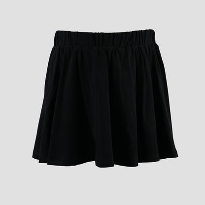 Girls Skirts With Shorts Solid Black Color Pack Of 1
