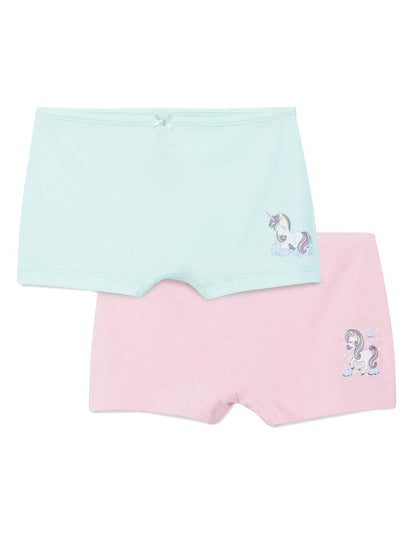 Girls Boyshorts - Unicorn Prints (Pack of 2).