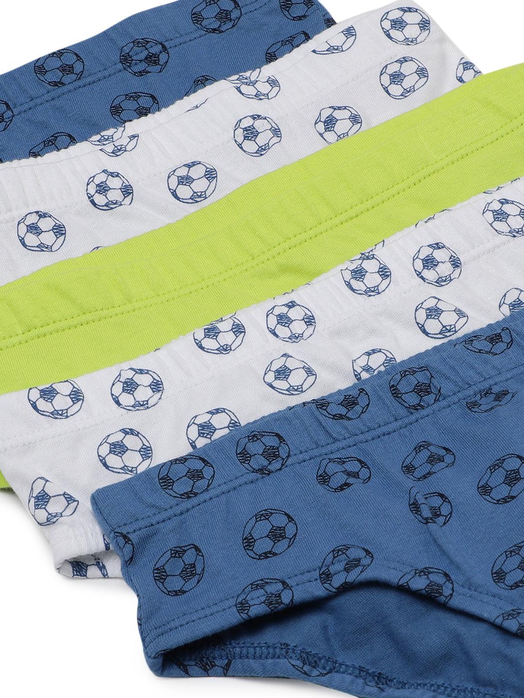 Boys Brief - Football Prints (Pack of 5).