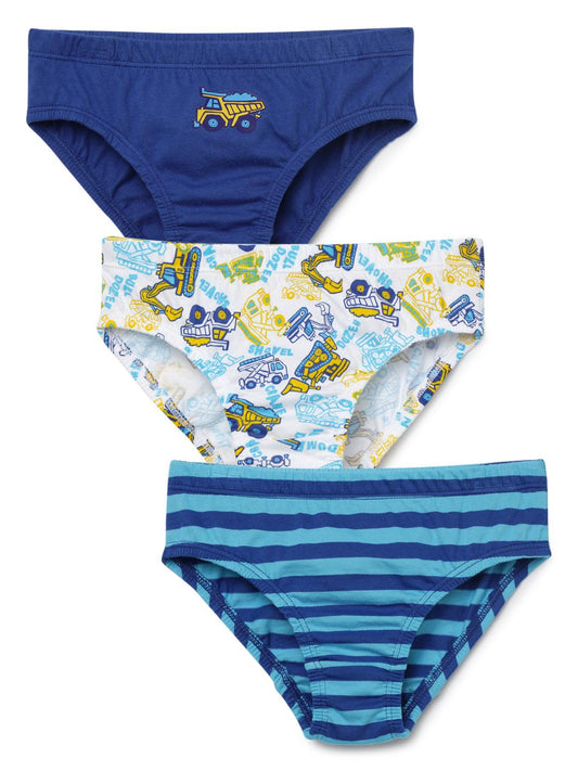 Boys Brief - Truck Prints & Strips (Pack of 3).