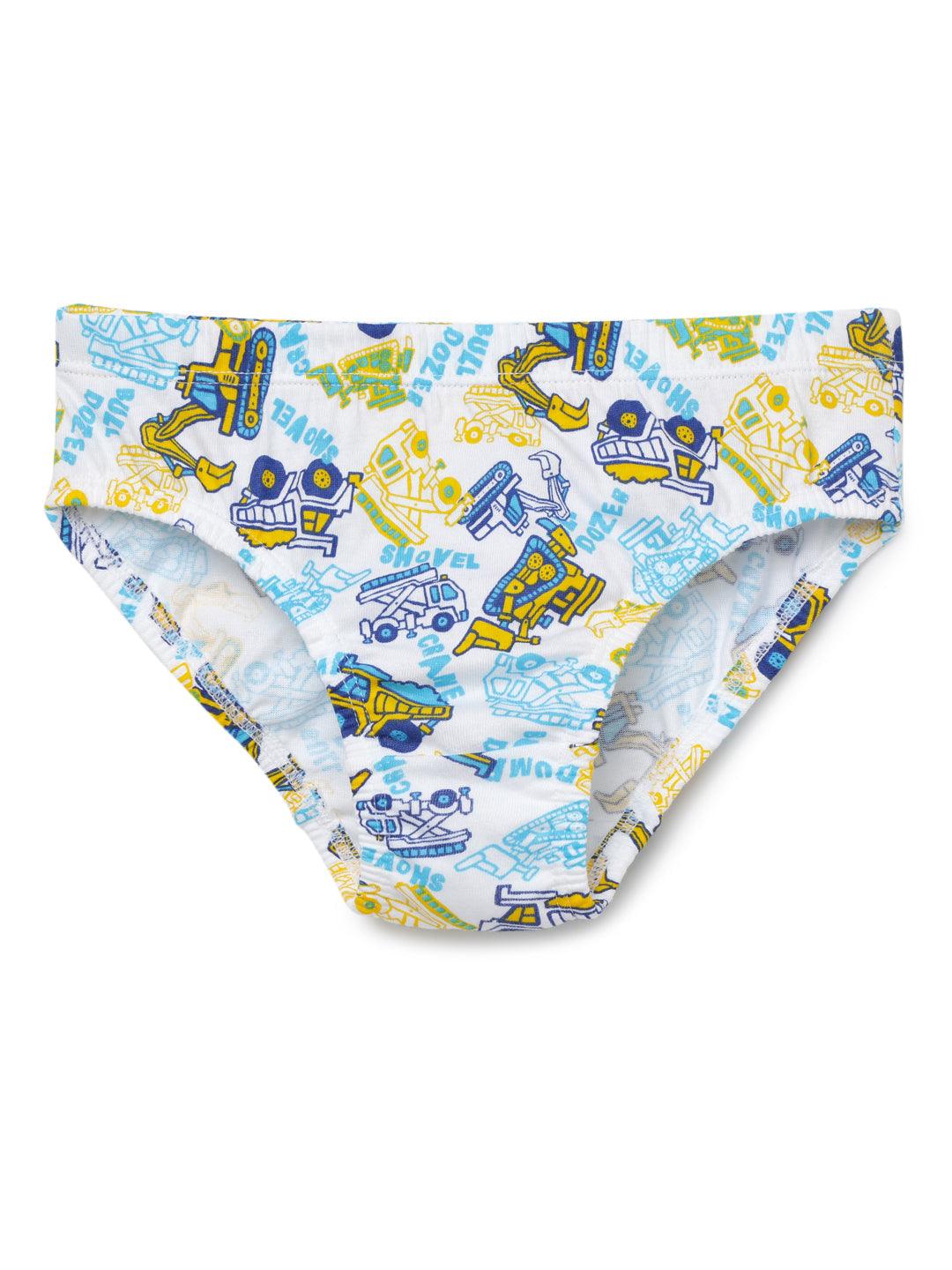 Boys Brief - Truck Prints & Strips (Pack of 3).