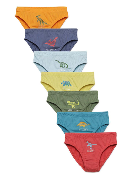 Boys Brief - Weekdays Dino Print (Pack of 7).