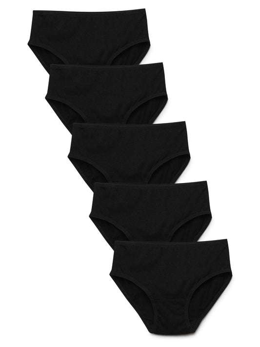 Girls Brief - Black (Pack of 5).