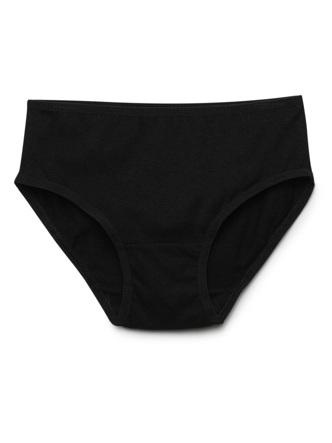 Girls Brief - Black (Pack of 5).