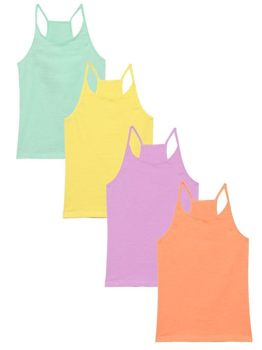Razor Back Cami Vests - Multicolour (Pack of 4).